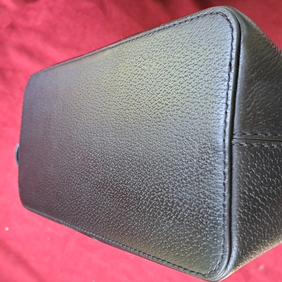 SOLD Kate Spade Soft White/ Black Pebble Leather Satchel/Crossbody EC - Picture 10 of 16